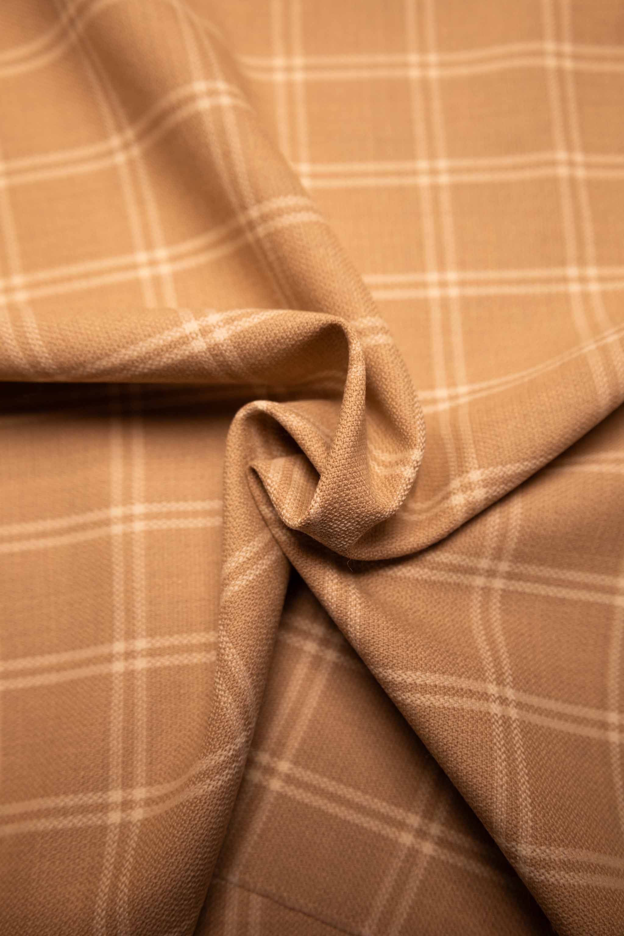 Frøya - Beige med lyse ruter