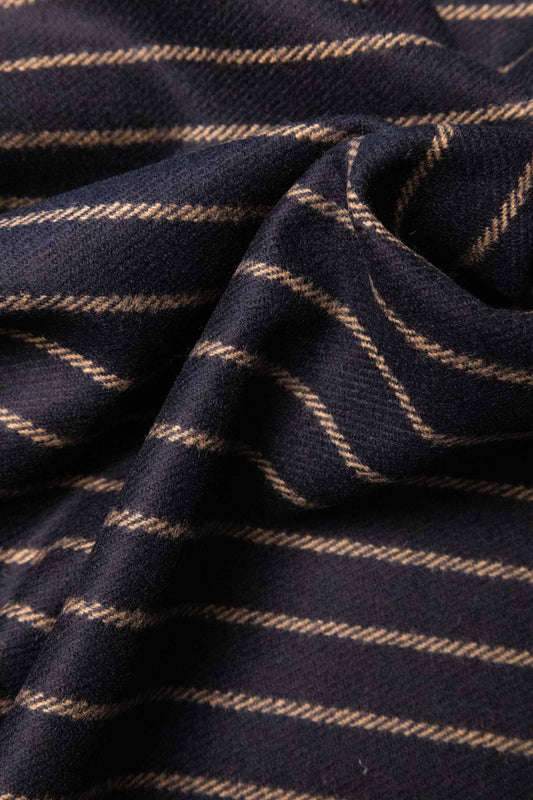 Carina - Granittblå striper Ull