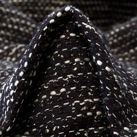 Diana - Sort/Hvit Bouclé Bomull/Ull