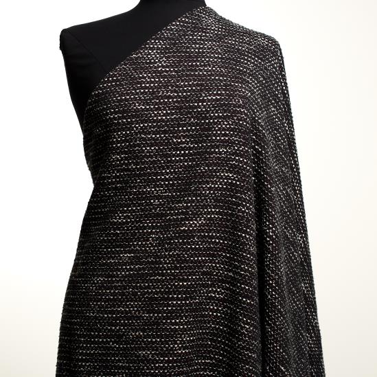 Diana - Sort/Hvit Bouclé Bomull/Ull