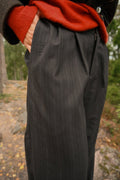 Bjørn ull - Pinstripe koks