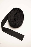 Strikkebånd ull sort, 30 mm