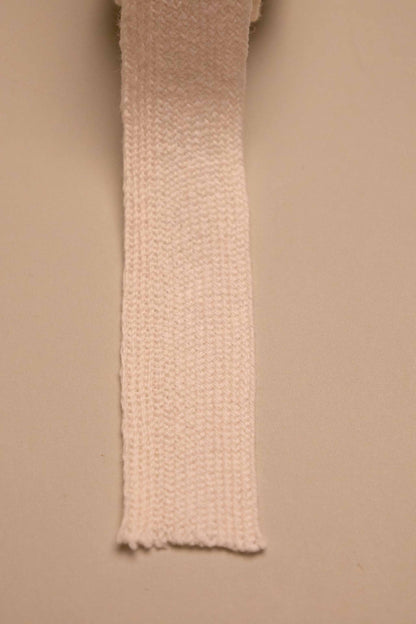 Strikkebånd ull hvit, 30 mm